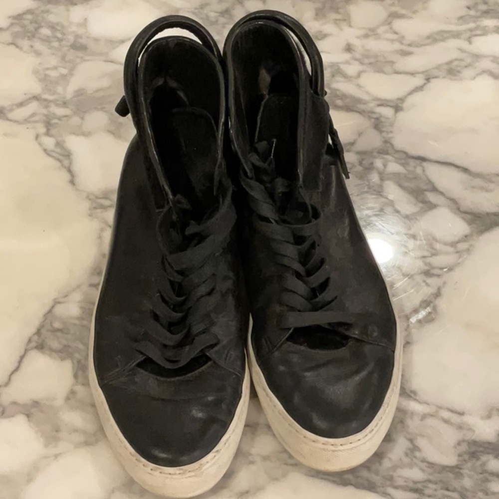 Black leather men’s shoe size 11 (45)